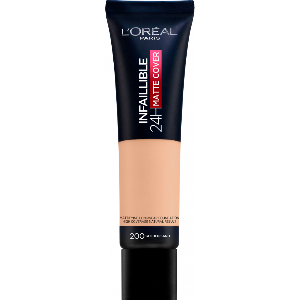 Тональний крем L'Oreal Paris Infaillible 24h Matte Cover 200 - Golden Sand 30 мл (3600523784271) - изображение 1