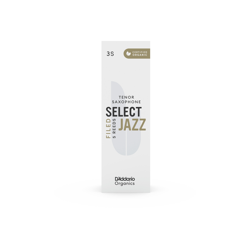 Тростина для саксофона D'Addario Organic Select Jazz - Tenor Sax Filed 3S - 5 Pack (ORSF05TSX3S) - изображение 2