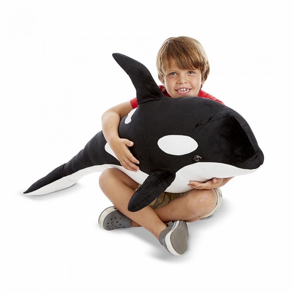 М'яка іграшка Melissa&Doug Плюшевий чорно-білий кит-косатка (MD8802) - зображення 3