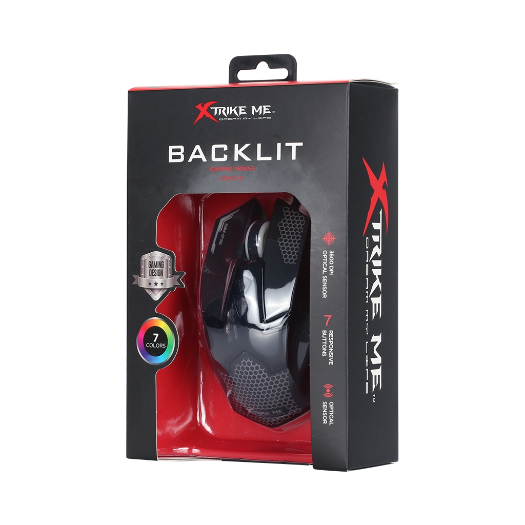 Мишка Xtrike ME GM-216 RGB USB Black (GM-216) - зображення 4