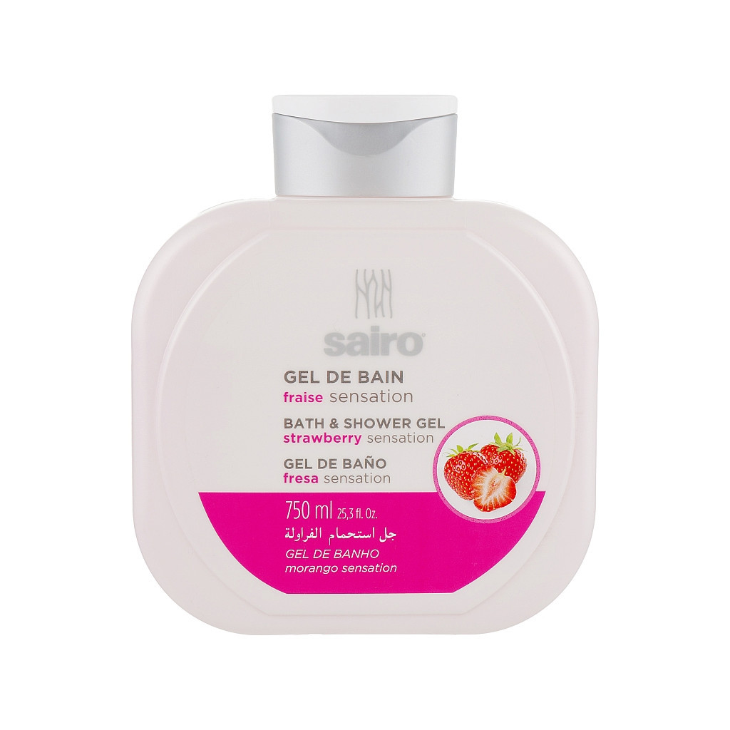 Гель для душу Sairo Bath And Shower Gel Полуниця 750 мл (8433295051365) - зображення 1