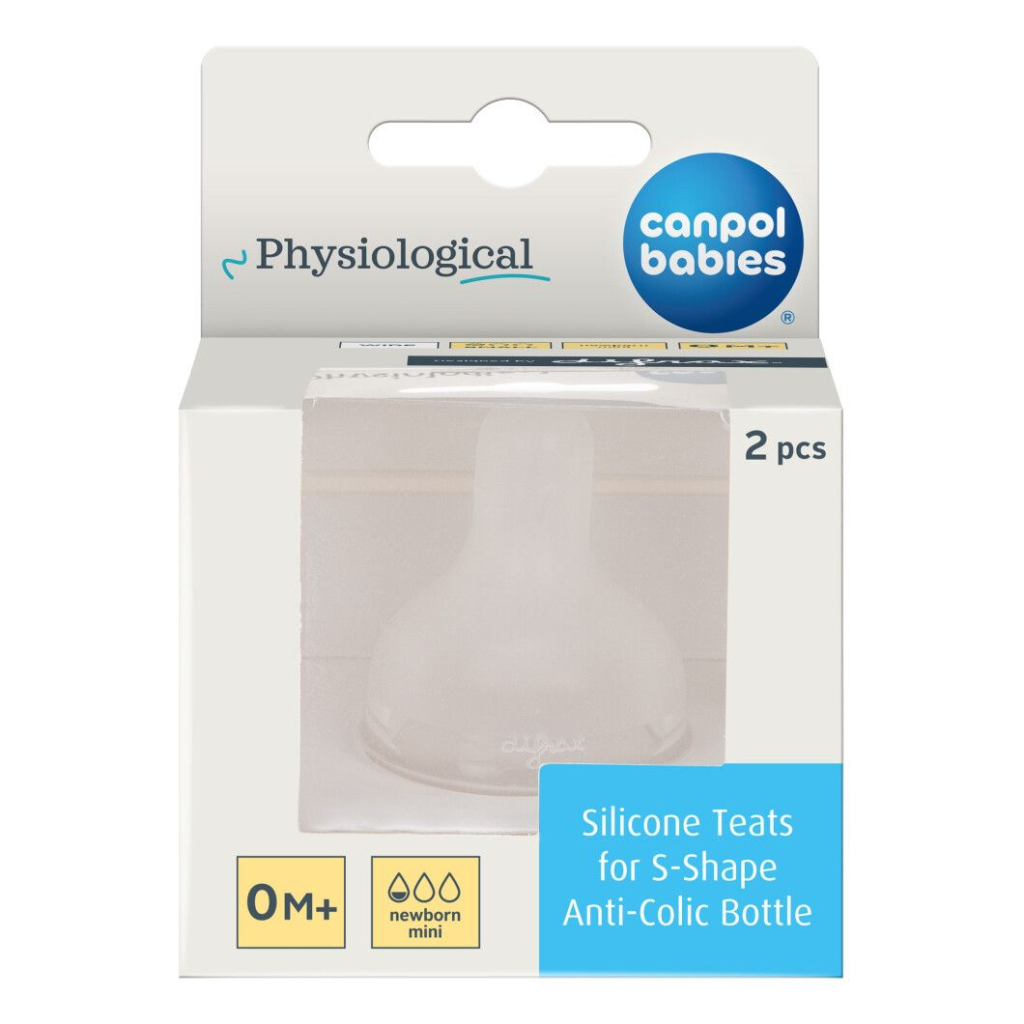 Соска Canpol babies силіконова до пляшечки S-Shape S (міні) 2 шт (59/891) - зображення 5