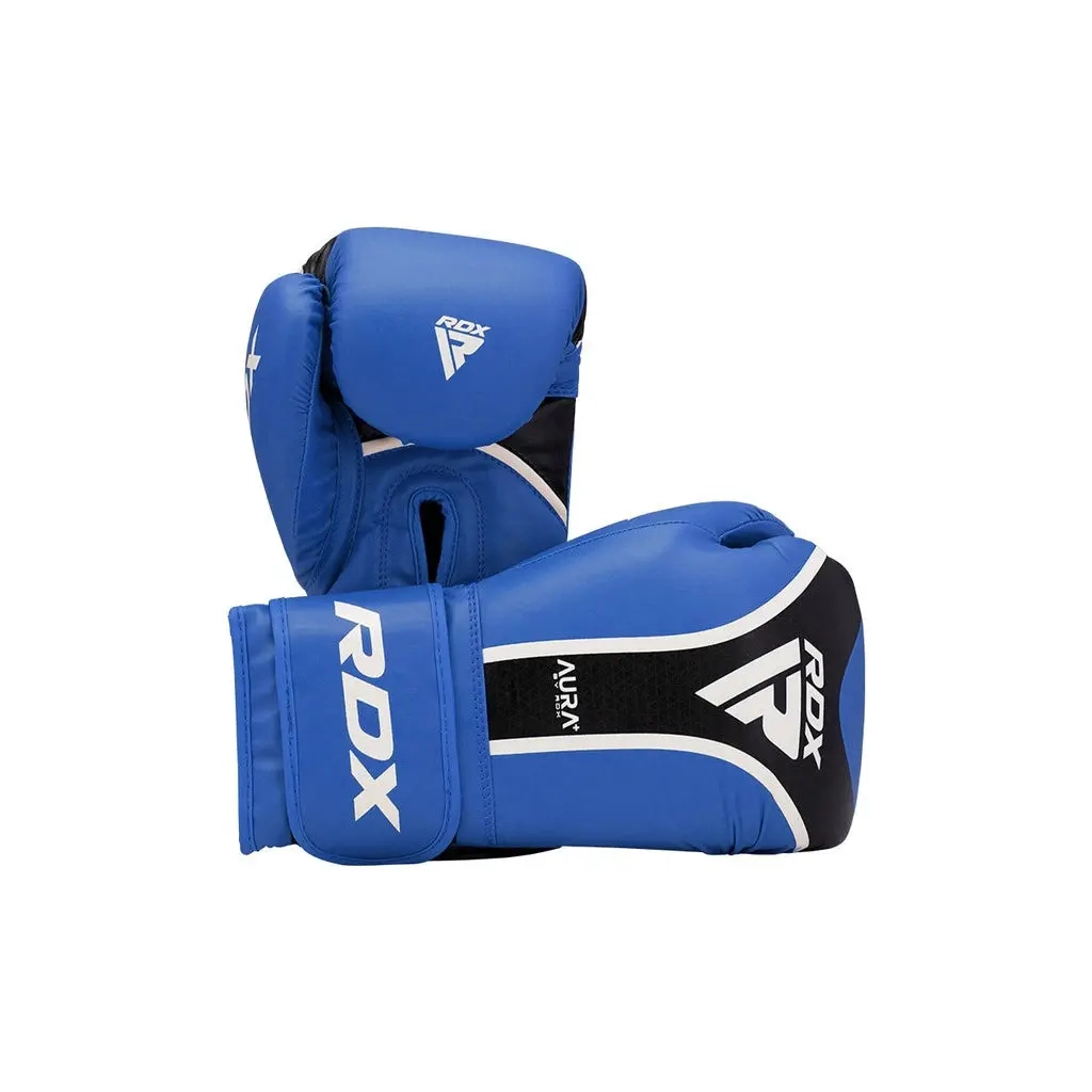 Боксерські рукавички RDX Aura Plus T-17 Blue/Black 14 унцій (BGR-T17UB-14OZ+) - зображення 2