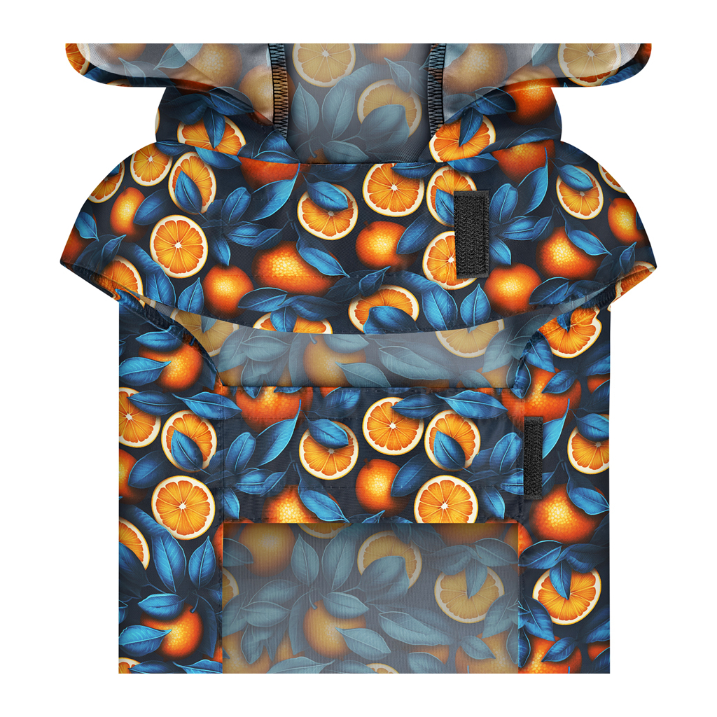 Дощовик для тварин WAUDOG Clothes Накидка з капюшоном Апельсини XL (359-4054) - зображення 4