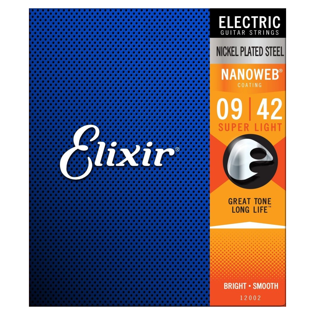 Струни для гітари Elixir 12002 Nanoweb Nickel Plated Steel Super Light (09-42) (236048) - зображення 1