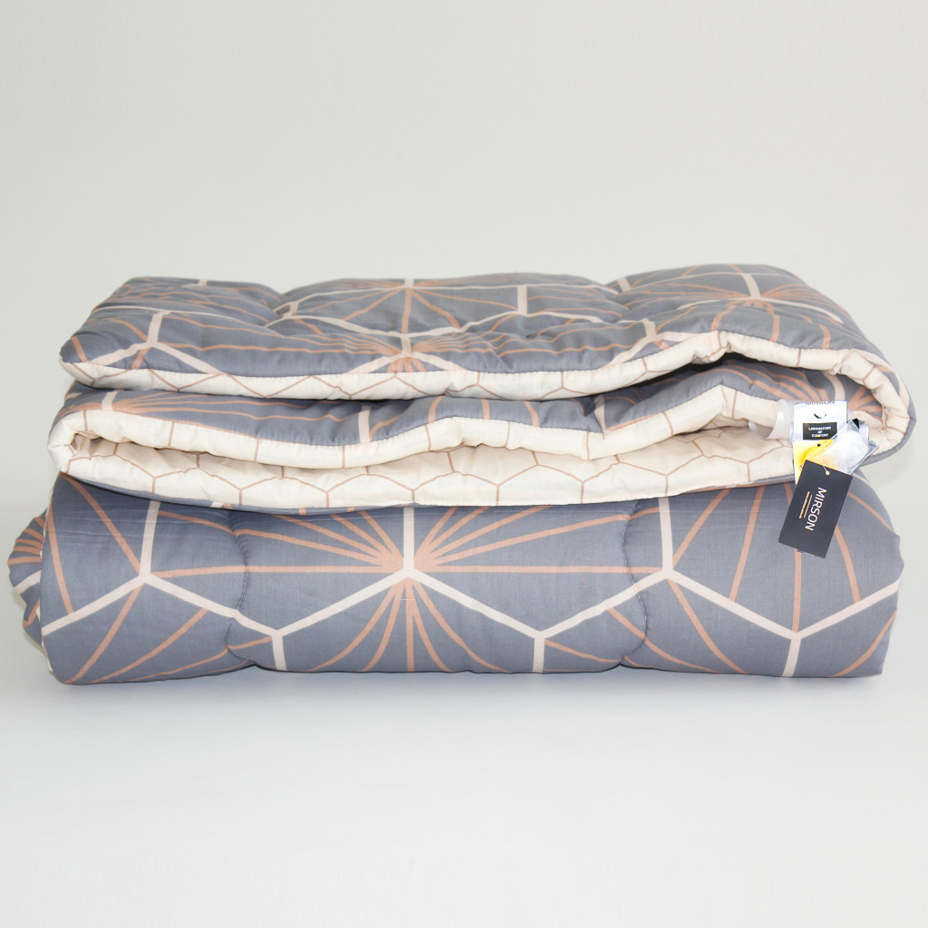 Ковдра MirSon антиалергенна Зима EcoSilk №3008 Color Fun Line Geometry 220х240 (2200004832487) - зображення 4