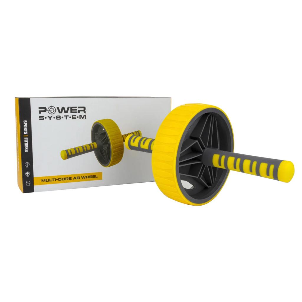 Ролик для преса Power System PS-4034 Yellow-Grey (PS-4034_Yellow-Grey) - изображение 3