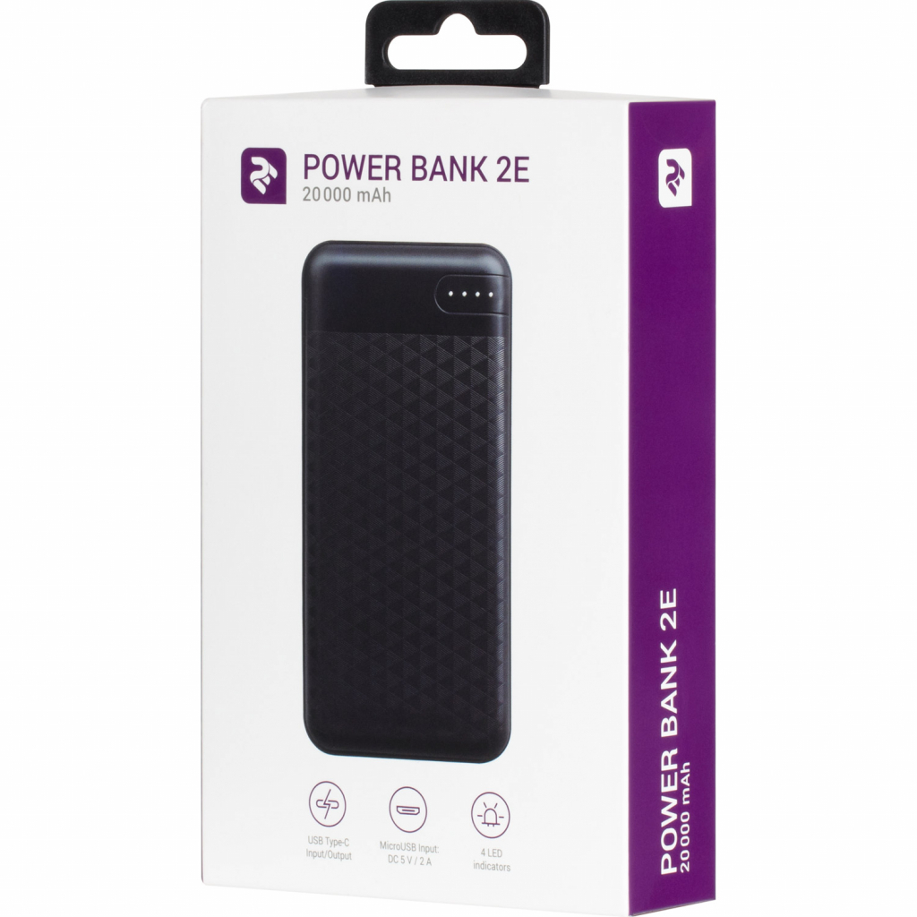 Батарея універсальна 2E 20000mAh, PD+QC 3.0 18W, black (2E-PB2004PD-BLACK) - зображення 6