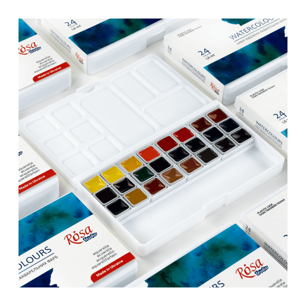 Акварельні фарби Rosa Studio 24 кольори (4823098541622) - изображение 7
