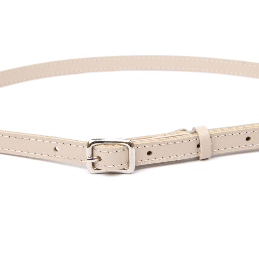 Ремінь Grande Pelle Тонкий жіночий шкіряний Бежевий (11444) - зображення 2