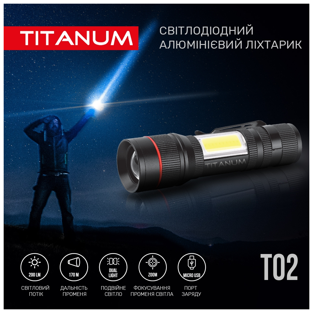 Ліхтар TITANUM 200Lm 6500K (TLF-T02) - зображення 3