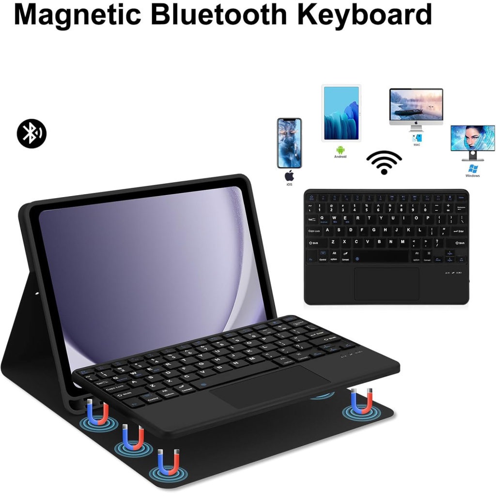 Чохол до планшета BeCover Keyboard+TouchPad Samsung Tab A9 Plus SM-X210/SM-X215/SM-X216 11.0" Black (712411) - зображення 5