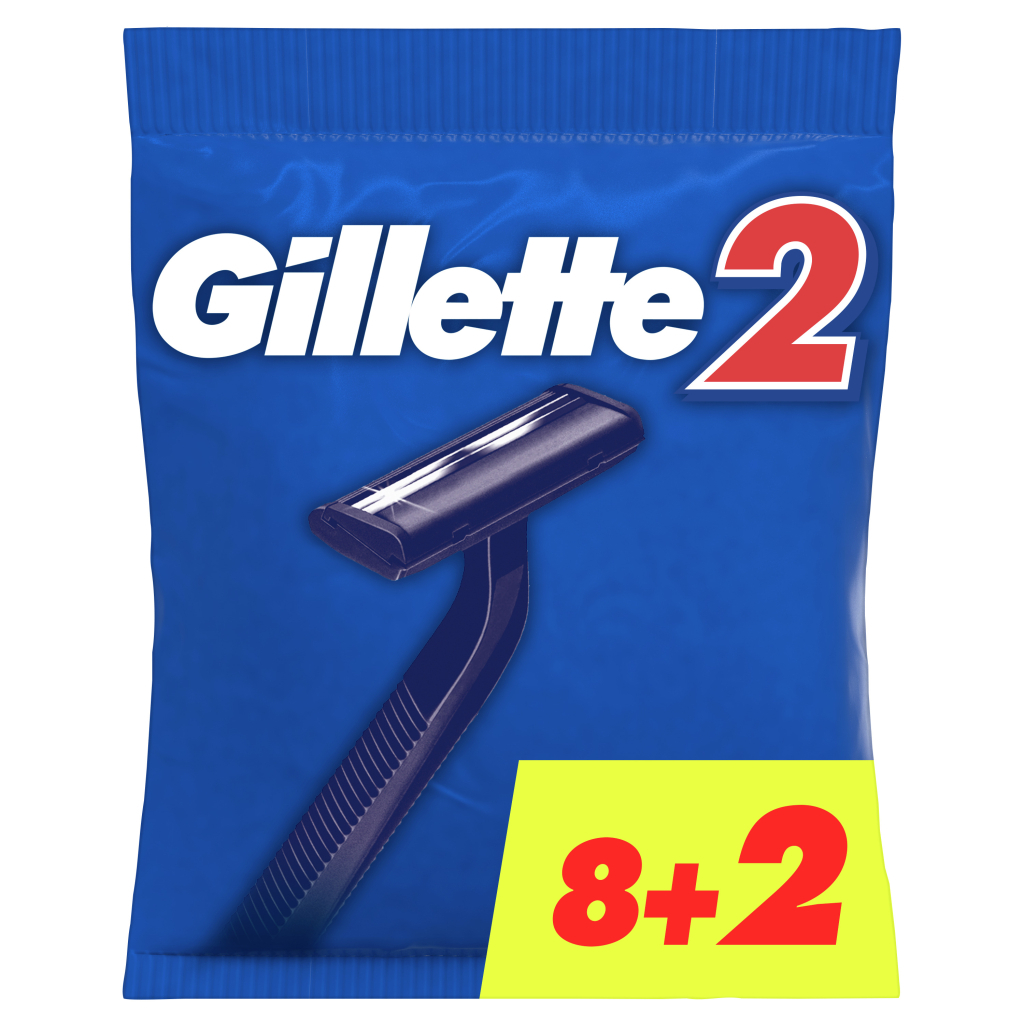 Бритва Gillette 2 одноразова 10 шт. (7702018874293/8700216169028) - зображення 1