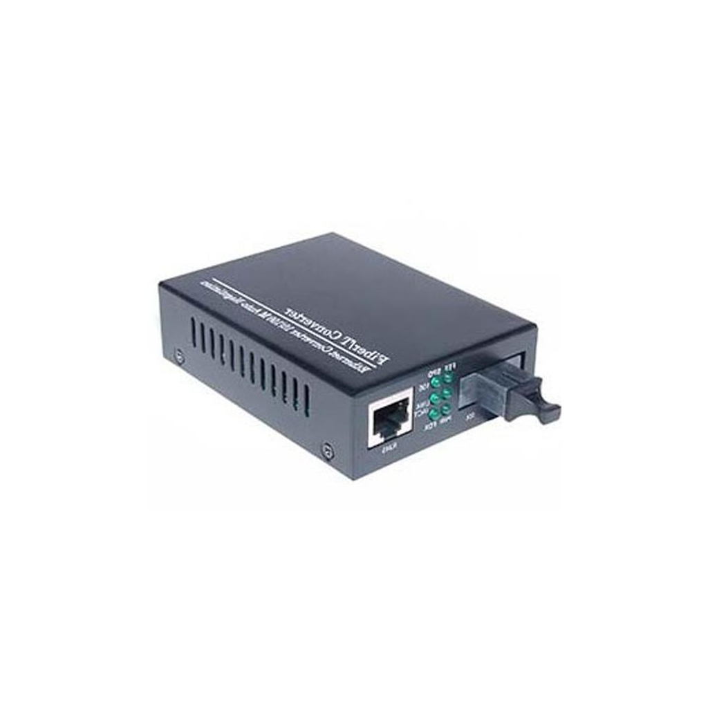 Медіаконвертер Merlion 10/100Base-TX to 100Base-F 1550нм, SM, SC/RJ-45, 25 км +БП (HTB-3100B / 1550_WDM) - зображення 1