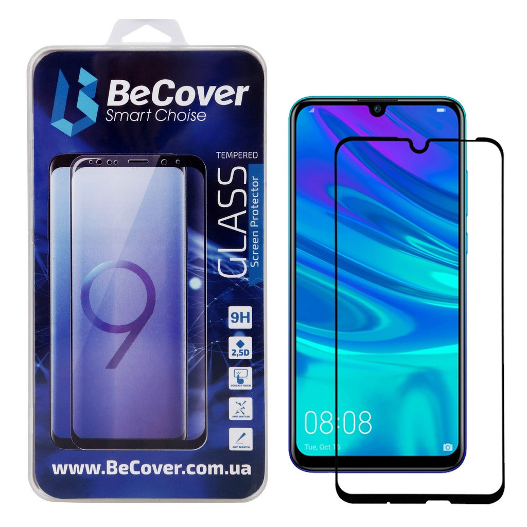 Скло захисне BeCover Full Glue & Cover Huawei P Smart 2019 Black (703136) - зображення 1