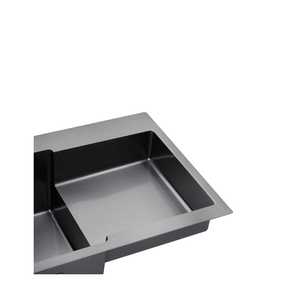 Мийка кухонна Kroner Schwarze-7848LHM (CV030023) - зображення 5