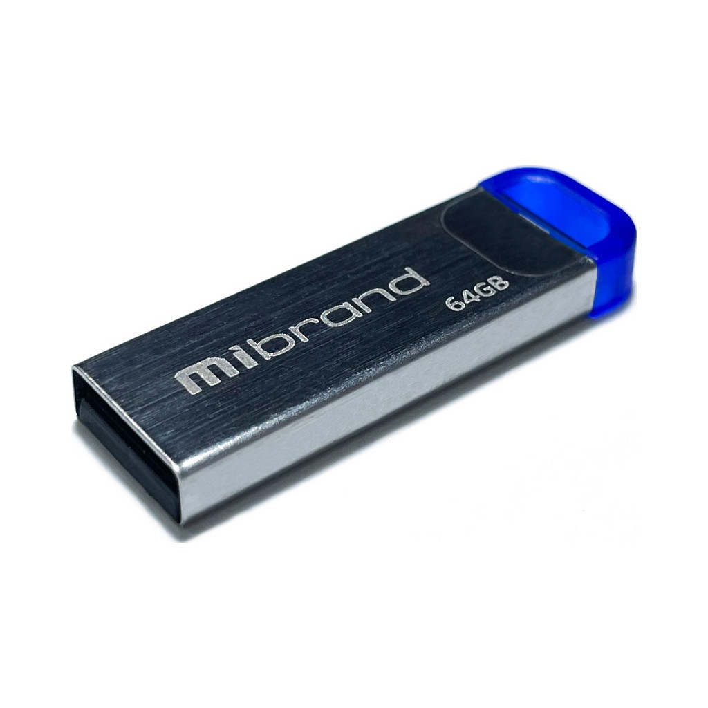 USB флеш накопичувач Mibrand 64GB Falcon Silver-Blue USB 2.0 (MI2.0/FA64U7U) - зображення 1