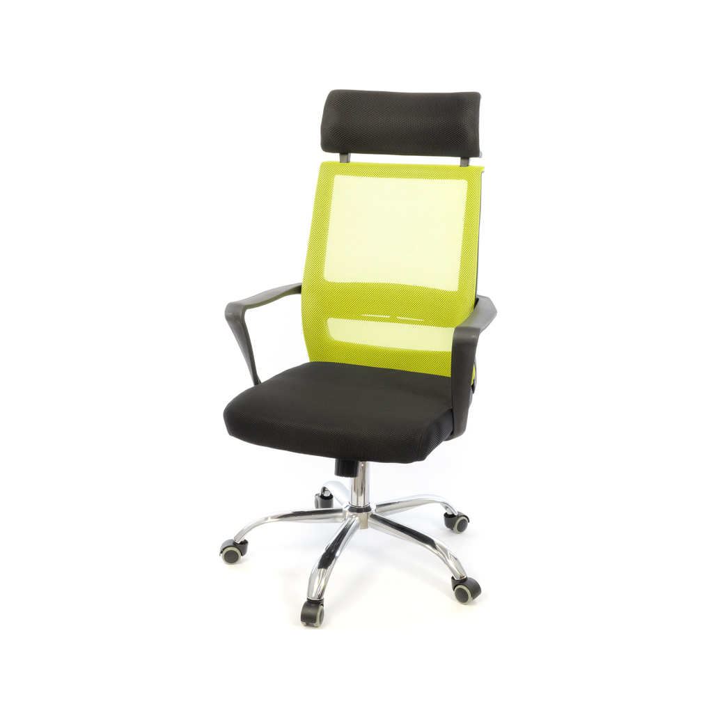 Офісне крісло Аклас Крокус CH TILT Чорний (Чорний Салатовий) (10047591) - зображення 1