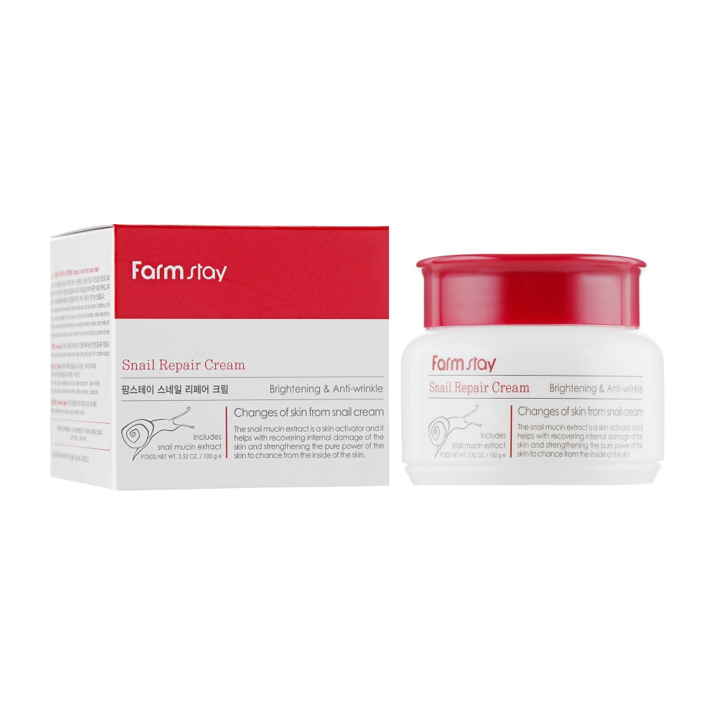 Крем для обличчя FarmStay Snail Repair Cream Відновлювальний з муцином равлика 100 мл (8809317284613) - зображення 2