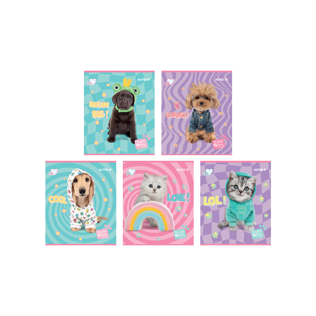 Зошит Kite Studio Pets 24 аркушів, лінія (SP24-239) - зображення 1