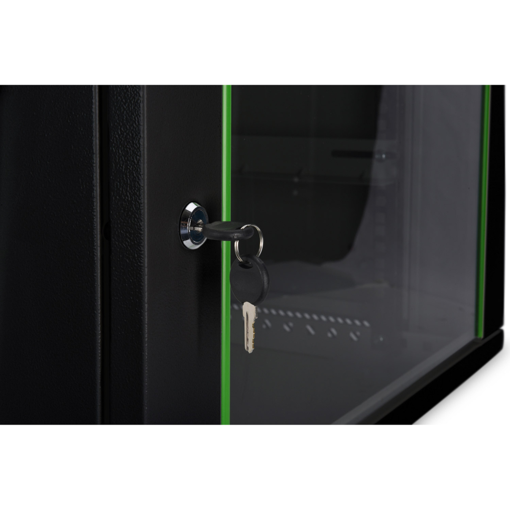 Шафа настінна Digitus Wall Mounting Dynamic Basic 19" 12U глибина 600, RAL 9005 (DN-1912-U-EC-SW) - зображення 4