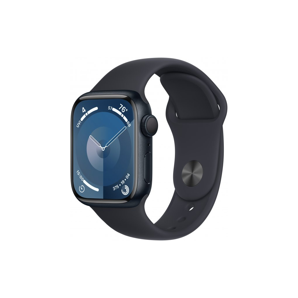Смарт-годинник Apple Watch Series 9 GPS 41mm Midnight Aluminium Case with Midnight Sport Band - M/L (MR8X3QP/A) - зображення 1