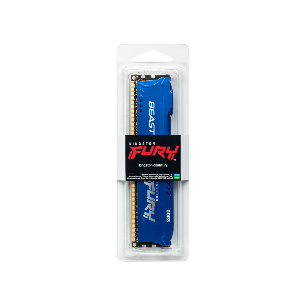 Модуль пам'яті для комп'ютера DDR3 8GB (2x4GB) 1866 MHz Fury Beast Blue Kingston Fury (ex.HyperX) (KF318C10BK2/8) - зображення 4