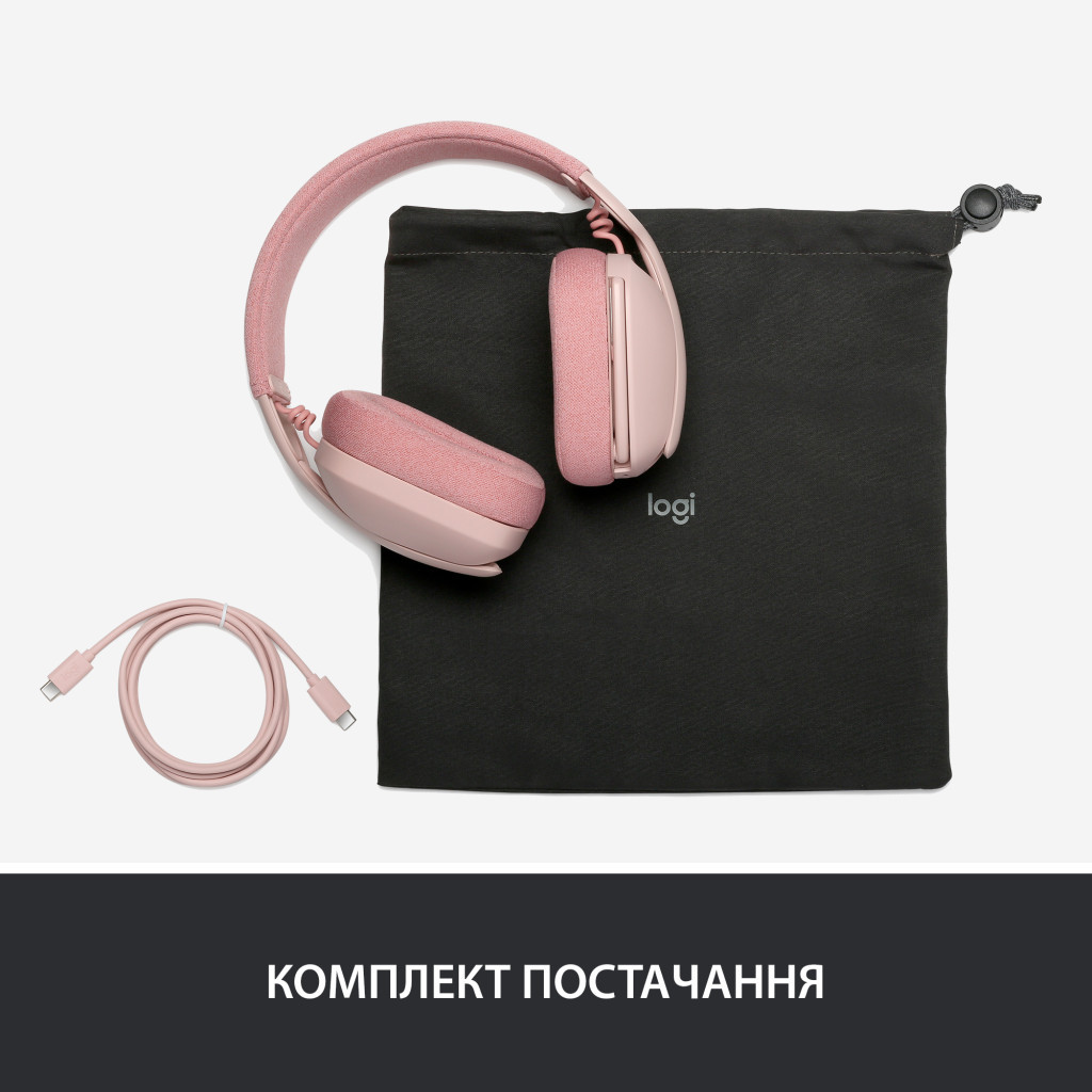 Навушники Logitech Zone Vibe 100 Wireless Rose (981-001224) - зображення 10