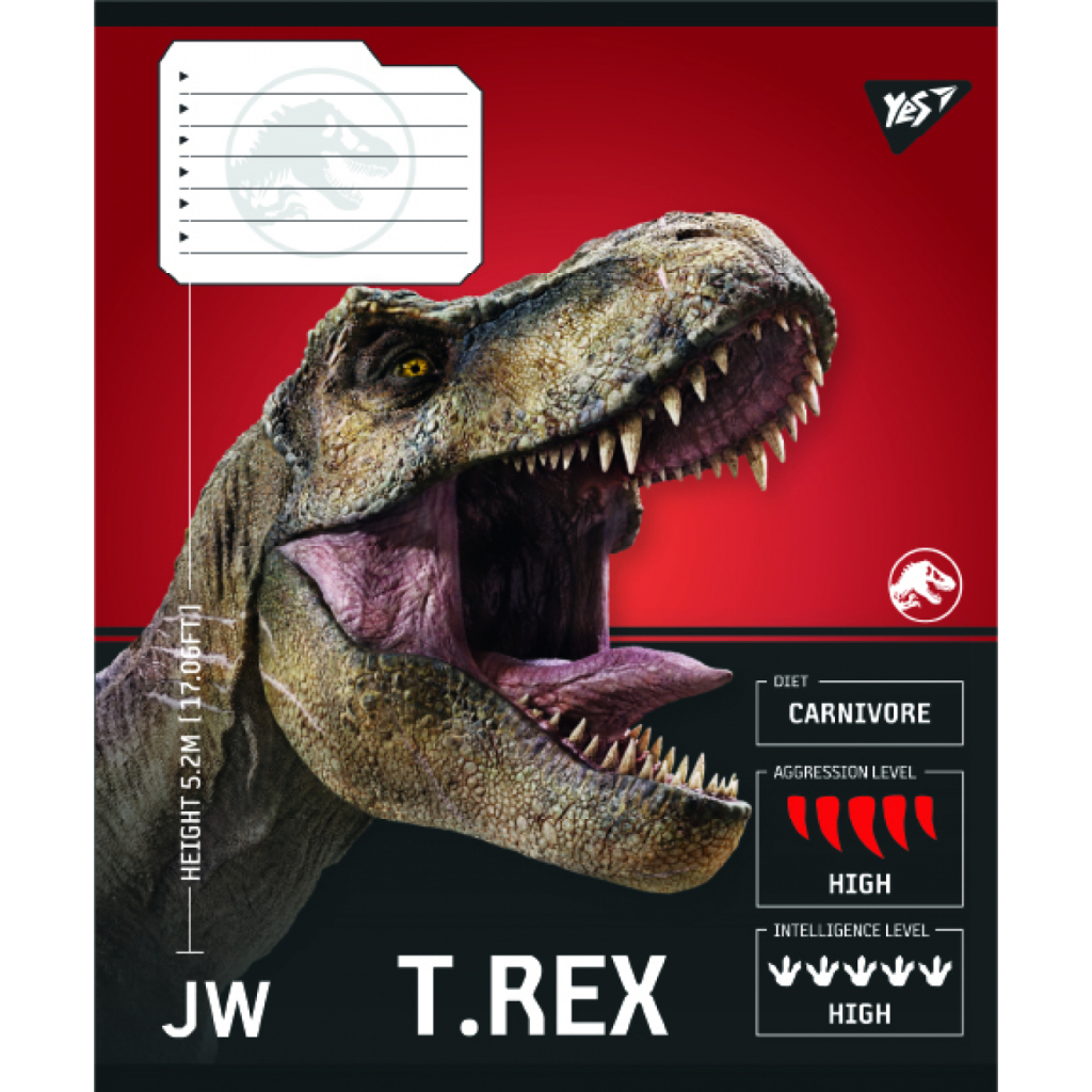 Зошит Yes JURASSIC WORLD Strength and Power А5 48 аркушів клітинка (767672) - зображення 4