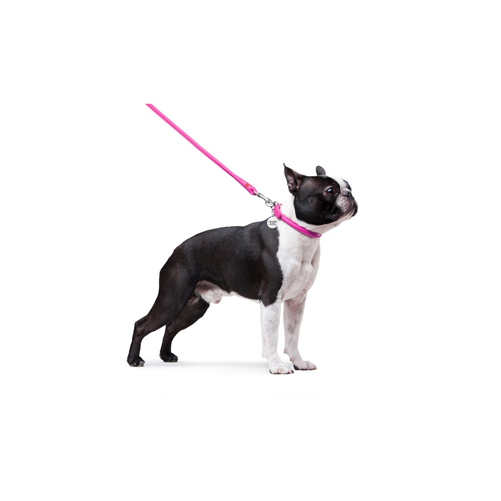 Повідець для собак WAUDOG Glamour круглий XS d 8 мм Д 122 см рожевий (33777) - зображення 3