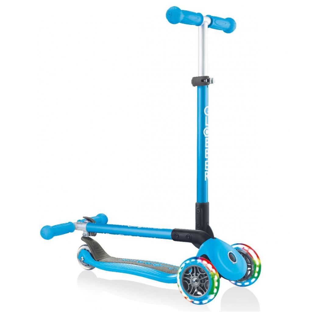 Самокат Globber Primo Foldable Lights Led блакитний (432-101-2) - зображення 4