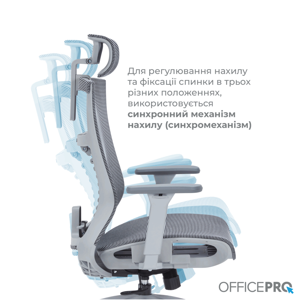 Офісне крісло OfficePro Balance OC620-G-DG-DG (OC620-G-DG-DG) - зображення 8