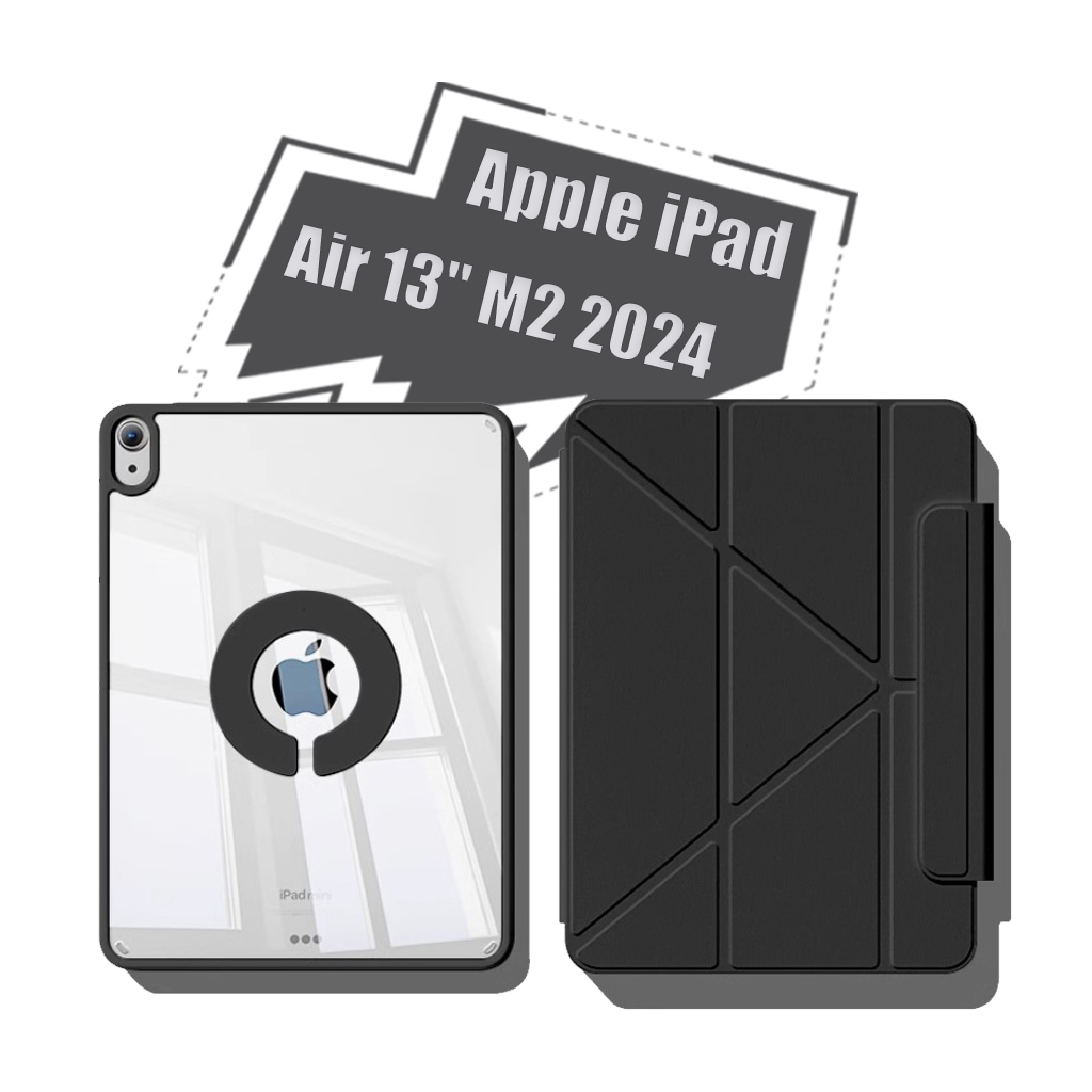 Чохол до планшета BeCover Ultra Slim Origami Flex Apple iPad Air 13" M2/M3 (2024/2025) Black (712980) - зображення 1