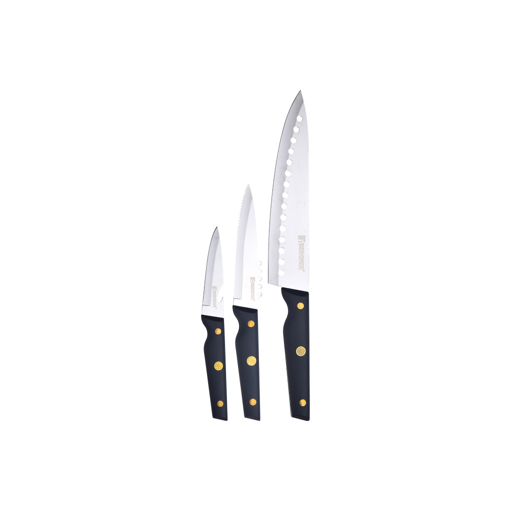 Набір ножів Bergner Pro reeco, 3 предмети (BG-41026-DBL) - зображення 1