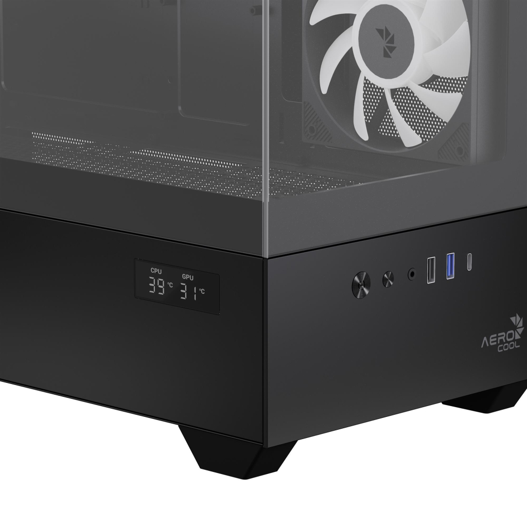 Корпус для ПК AeroCool P500D Digi-G-BK-v1 Black (ACCM-PN07033.11) - зображення 7