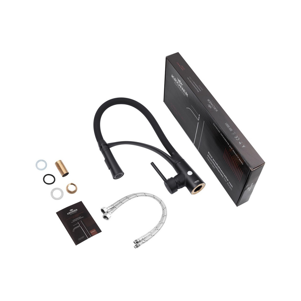 Змішувач Kroner Ersel-SCH03393BLK - зображення 8