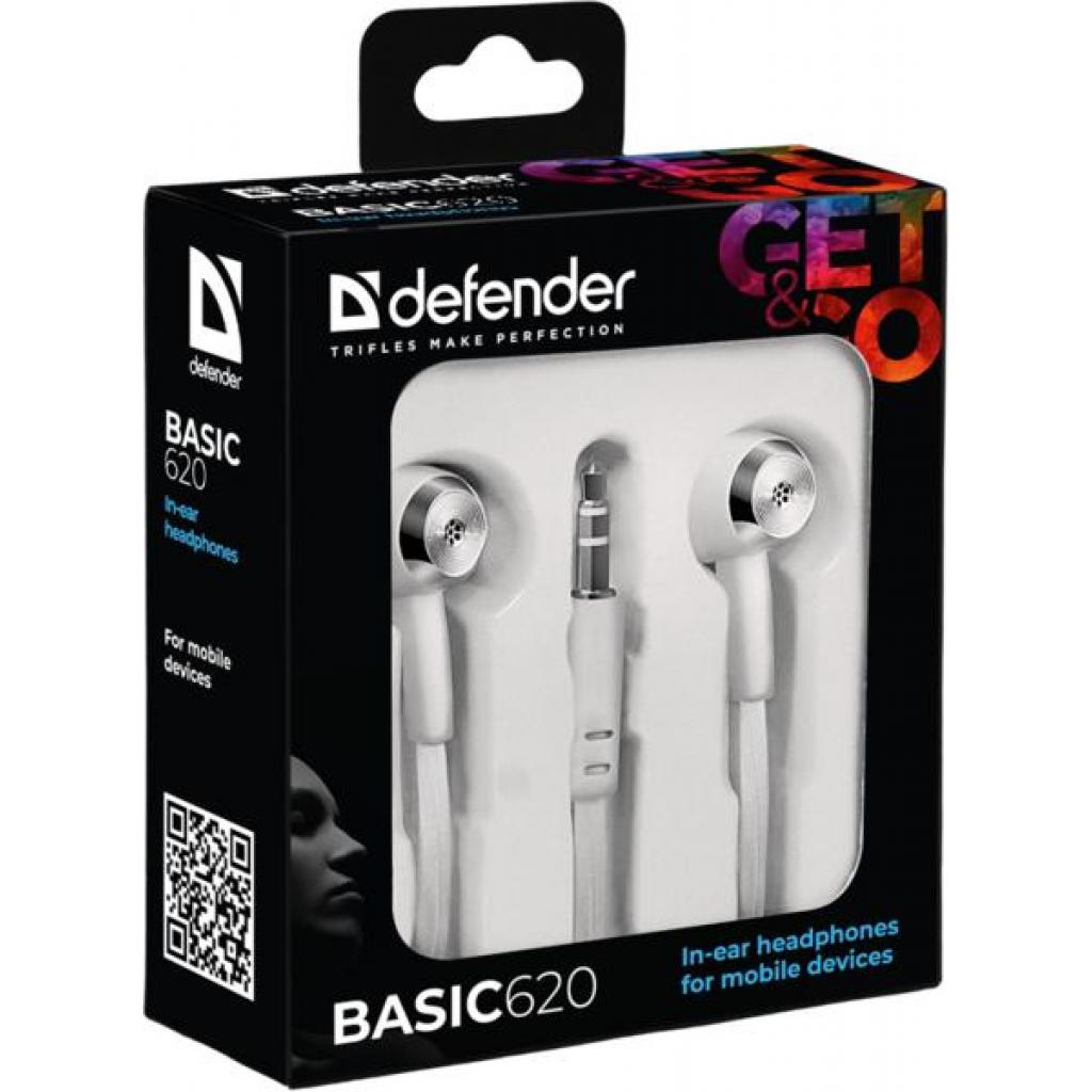 Навушники Defender Basic-620 White (63625) - зображення 2