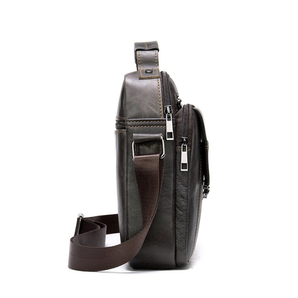 Сумка Vintage Зі щільної шкіри Коричнева (14996) - зображення 2