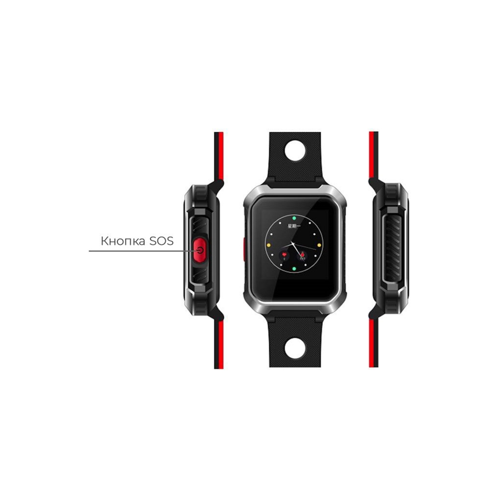 Смарт годинник-телефон GoGPS М02 Black з GPS трекером (M02BK) - зображення 2