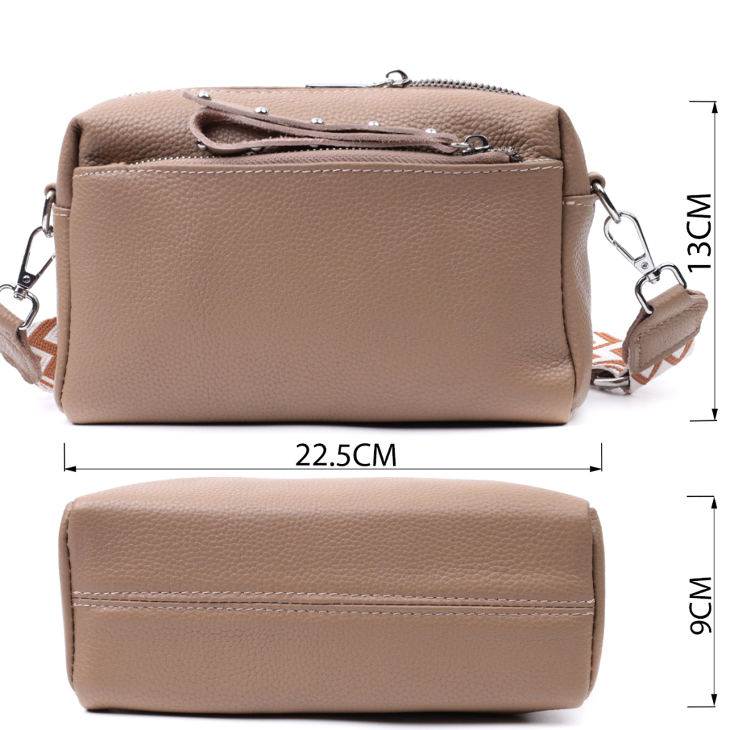 Сумка Vintage З натуральної шкіри Бежева (22650) - зображення 3