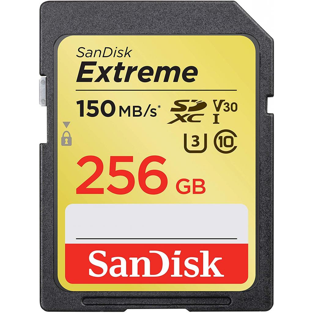 Карта пам'яті SanDisk 256GB SDXC class 10 UHS-I U3 Extreme (SDSDXV5-256G-GNCIN) - изображение 1