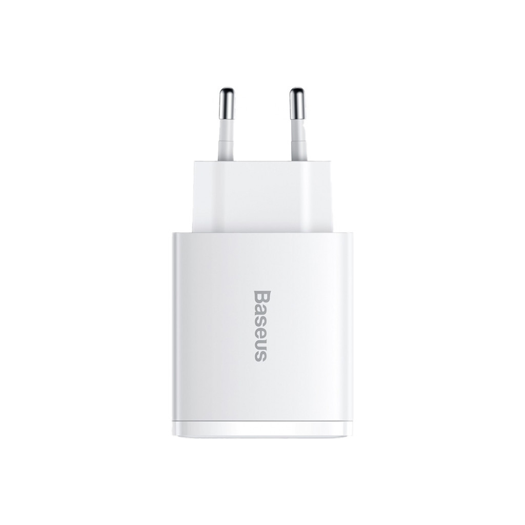 Зарядний пристрій Baseus Compact Quick Charger 2U+C (CCXJ-E02) - зображення 1