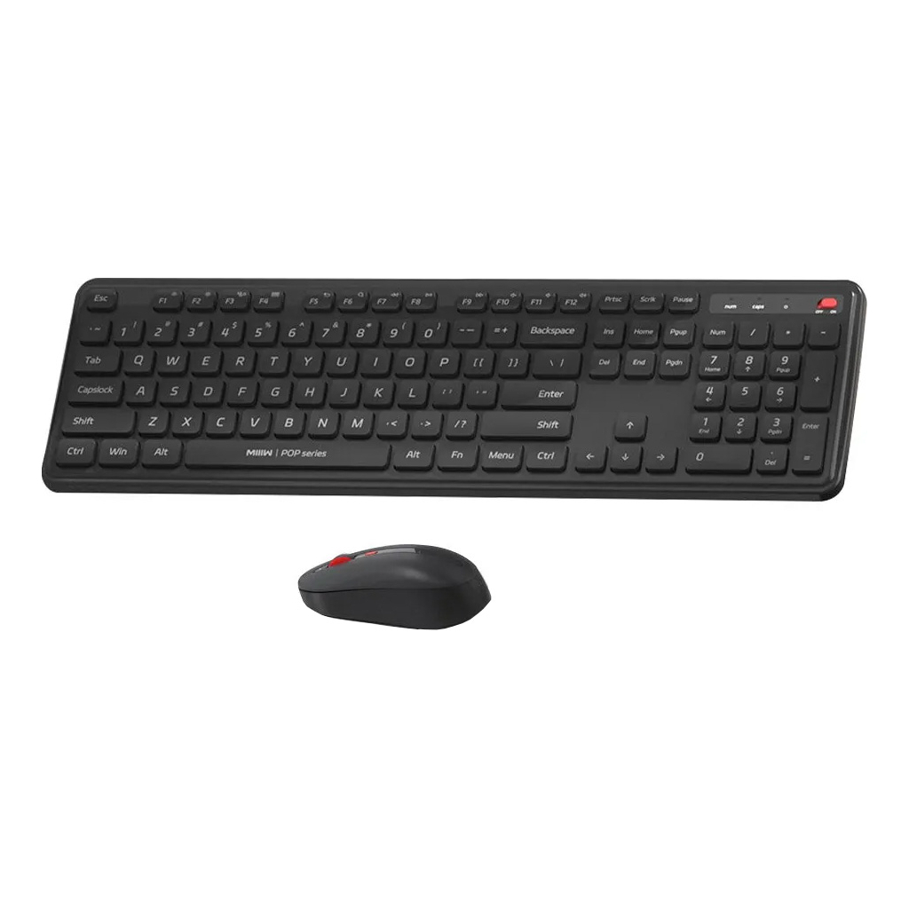 Комплект Xiaomi MiiiW Keyboard and Mouse Combo Gen 3 PB03 Wireless UA Black (MW24PB03 Black) - зображення 1