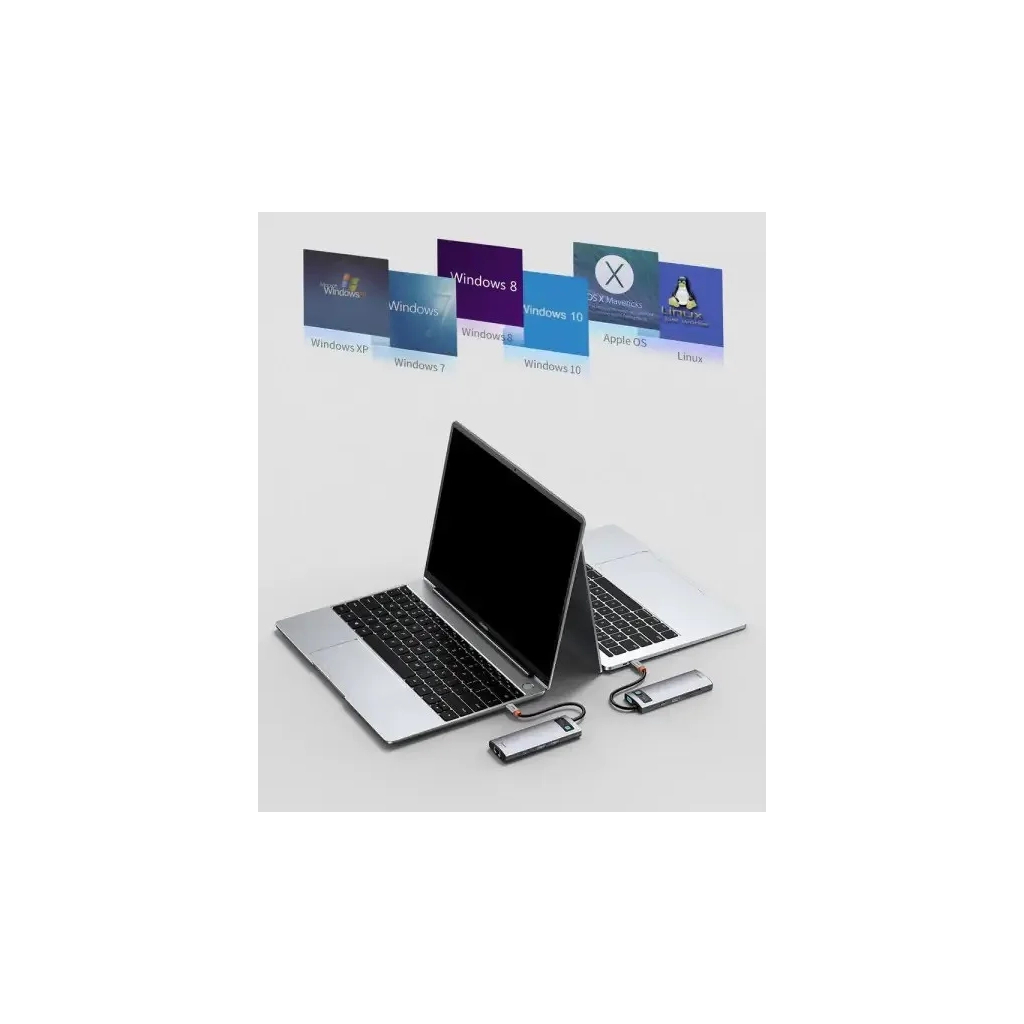 Концентратор Baseus USB-C 8-in-1 (CAHUB-CV0G) - зображення 8