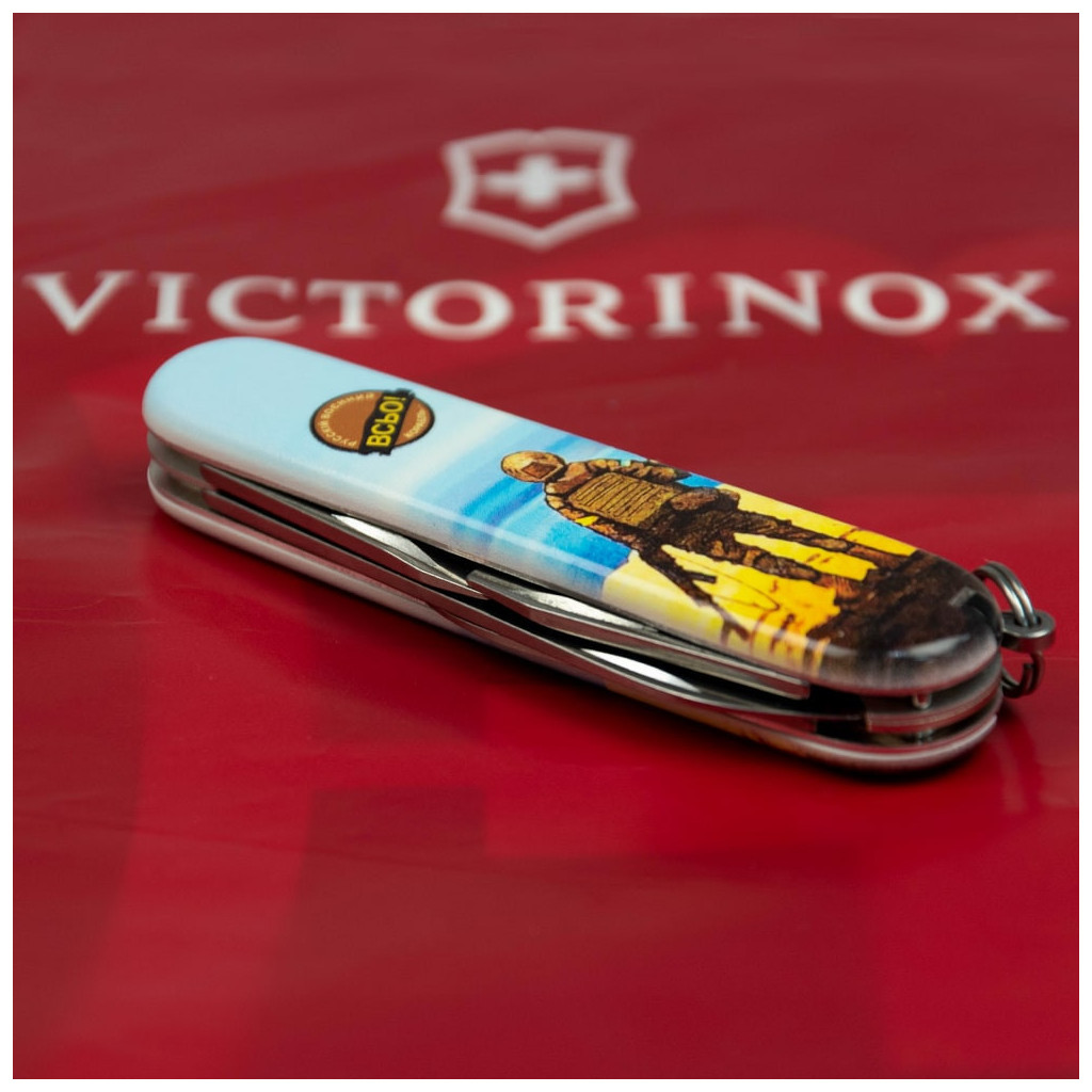 Ніж Victorinox Spartan Ukraine 3D 91 мм Марка русскій воєнний корабль ВСЬО (1.3603.7_T3120h) - зображення 3