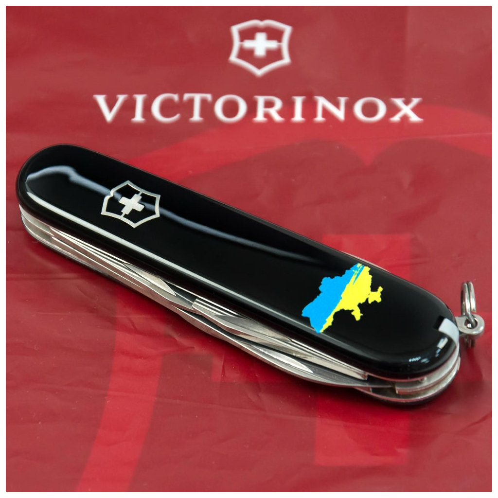 Ніж Victorinox Spartan Ukraine Black "Карта України Жовто-Блакитна" (1.3603.3_T1166u) - зображення 3