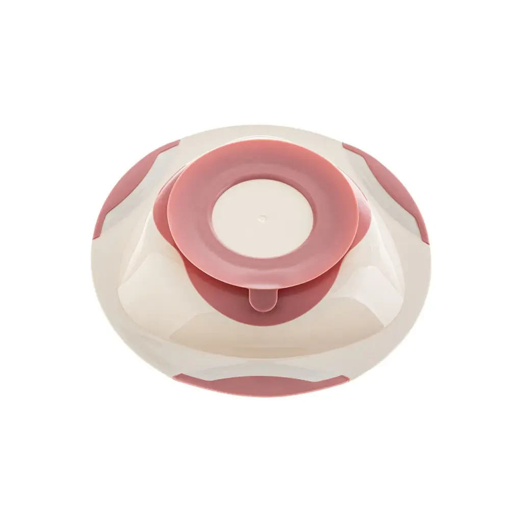 Тарілка дитяча Lionelo на присосці, рожевий-сірий (A0525) - picture 3