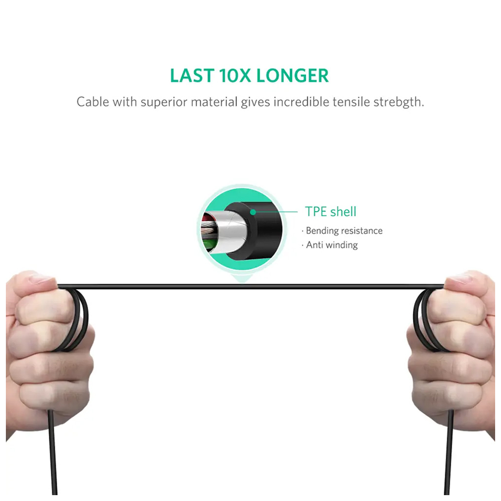 Кабель для принтера USB-C 2.0 to BM 2.0m US241 black Ugreen (50446) - зображення 5