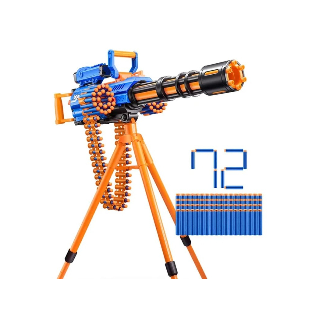 Іграшкова зброя Zuru X-Shot Швидкострільний бластер Insanity-Motorized Rage Fire Gatlin Gun зі штативом (72 патронів) (36605R) - зображення 1