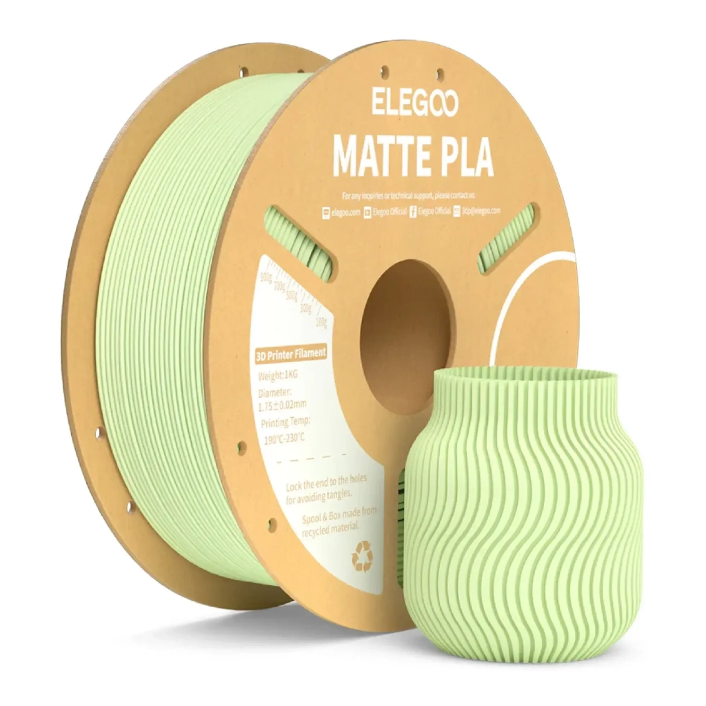Пластик для 3D-принтера ELEGOO PLA matte 1кг, 1.75мм, green mint (50.203.0262) - зображення 1